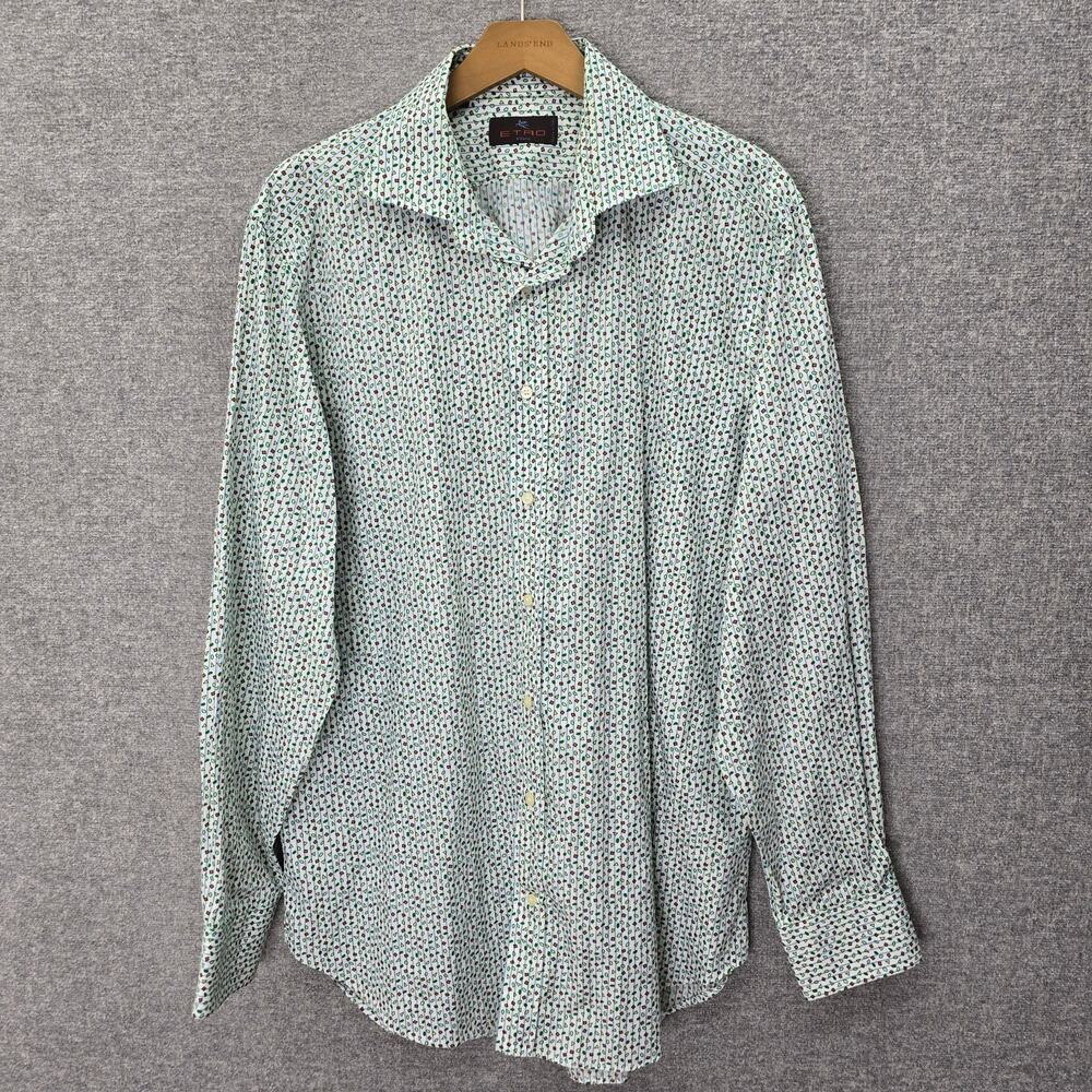 ETRO MENS ETSY MICRO GEOMETRIC SHAPE PRINT, SIZE 43